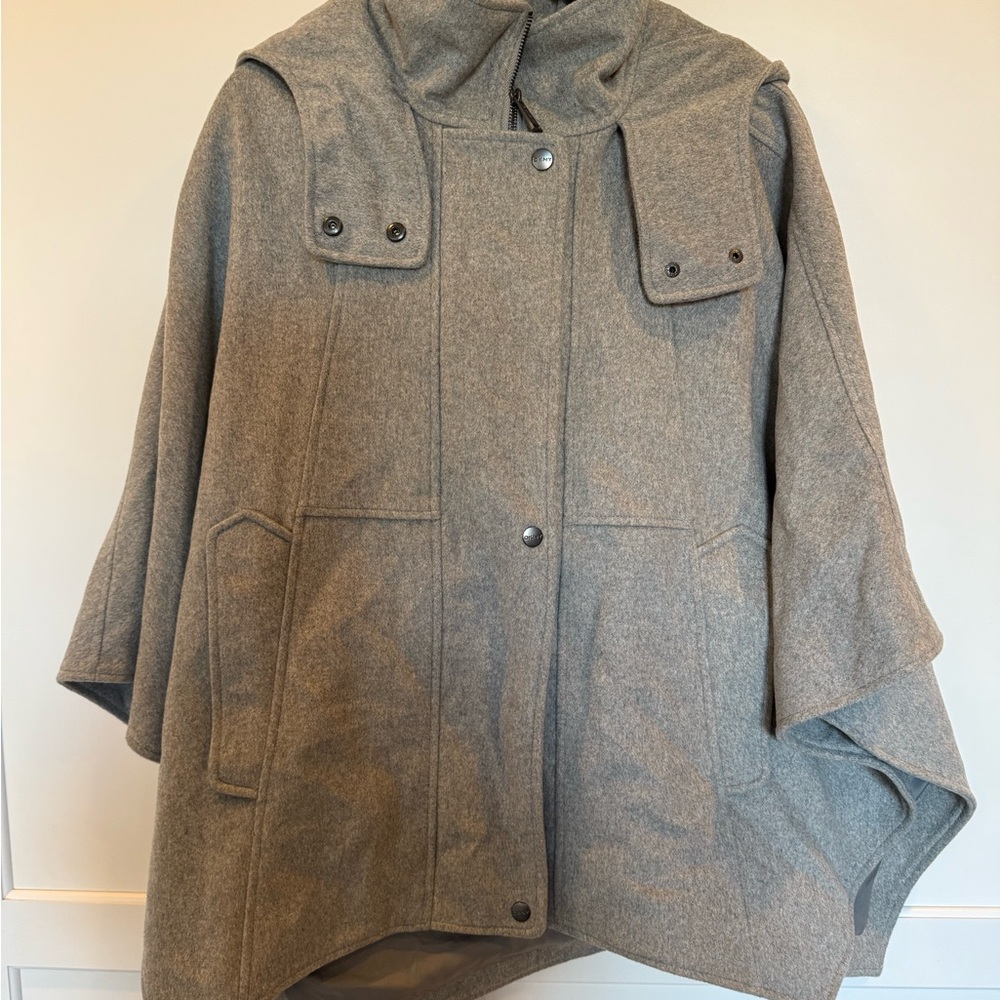 DKNY Charcoal Women's Cape Jacket